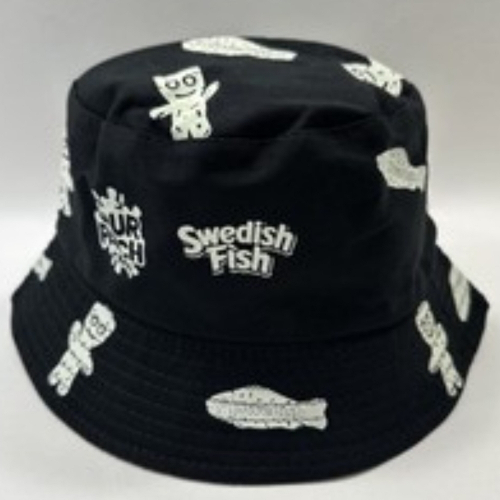 RARE Sour Patch Swedish Fish Glows In The Dark Bucket Hat NWOT